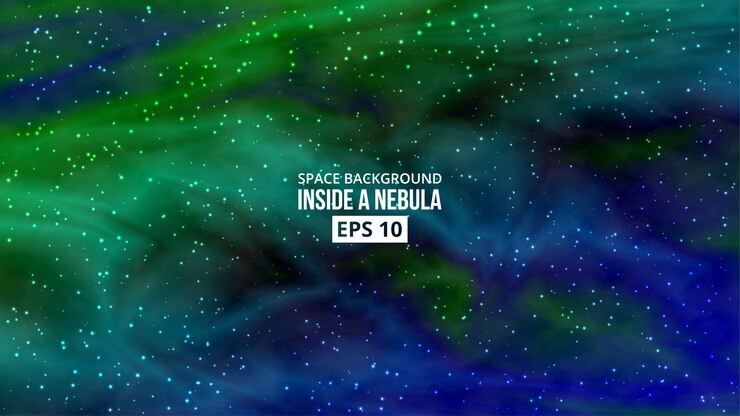 Vector nebula with stars background