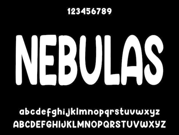 NEBULAS Bold modern retro stencil sans serif type display font vector