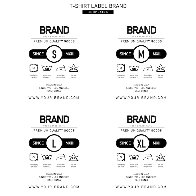 Neck label tag for clothing label brand vector