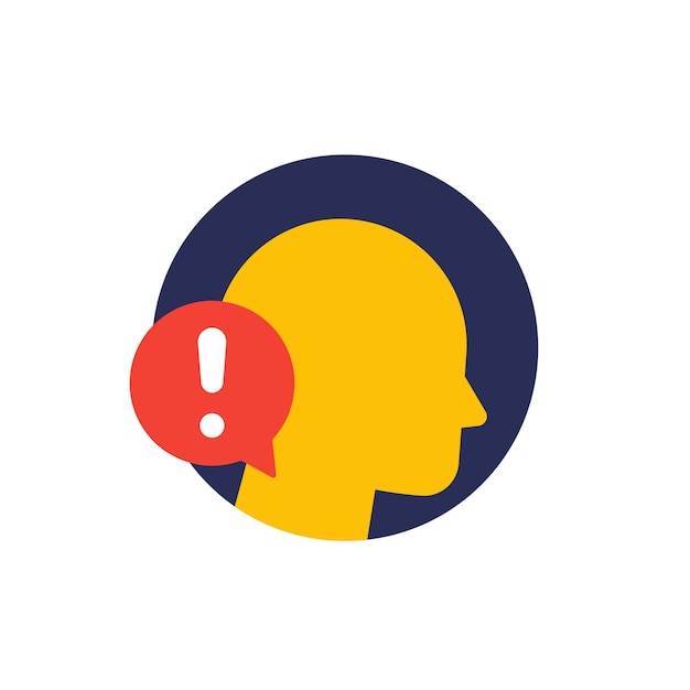 Neck pain icon flat vector