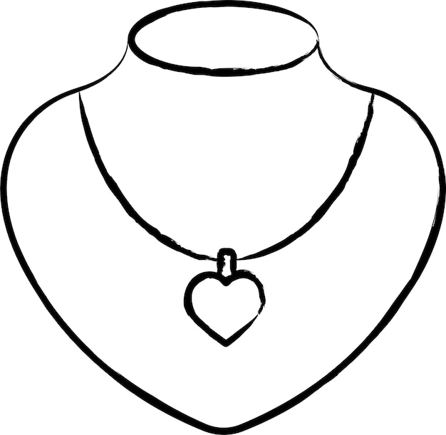 Necklace hand drawn vector illustration