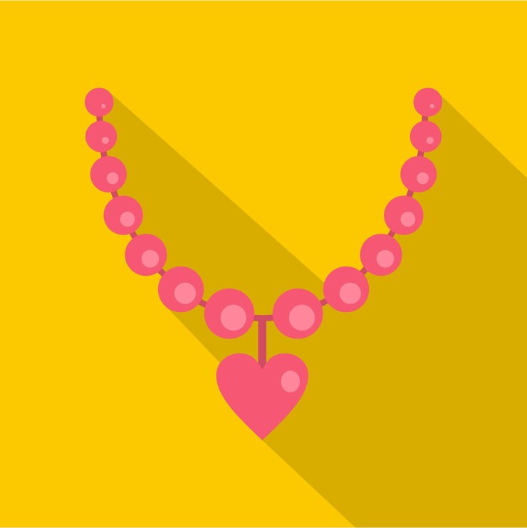 वेक्टर necklace icon flat illustration of necklace vector icon for web