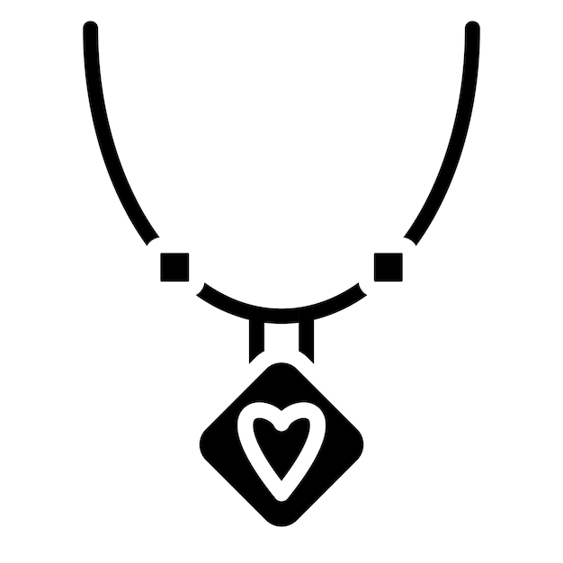 Vector necklace icon style