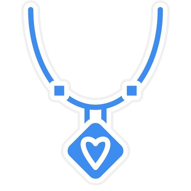 Vector necklace icon style