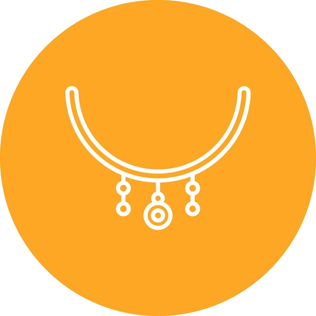 Векторное изображение значка ожерелья может быть использовано для торгового центра