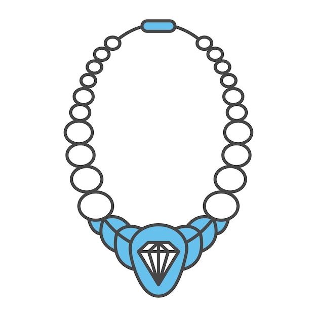 Necklace icon vector on trendy design