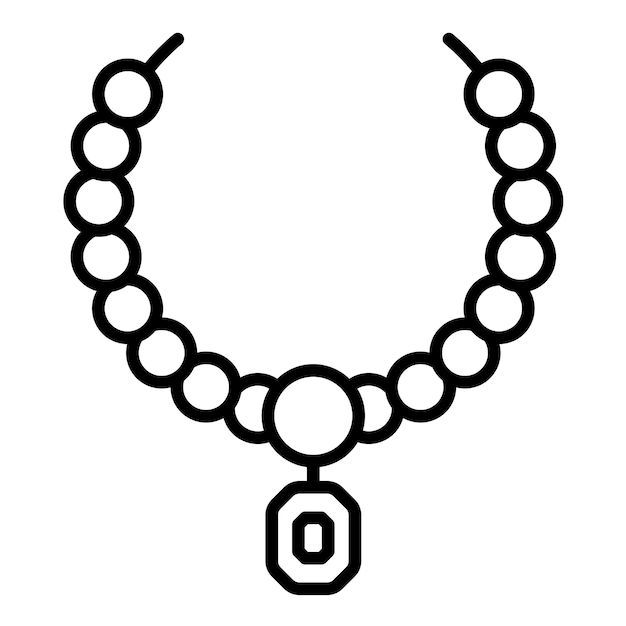 Vector necklace line illustration