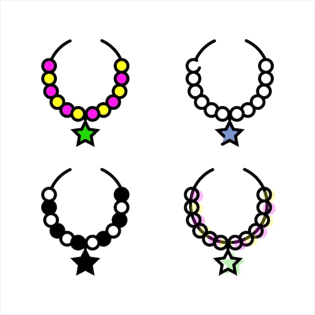 necklace vector icon