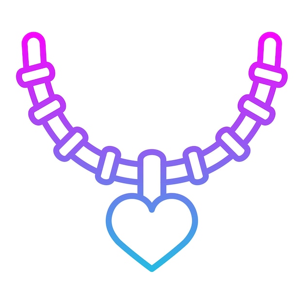 Vector a necklace with a heart on it that says love