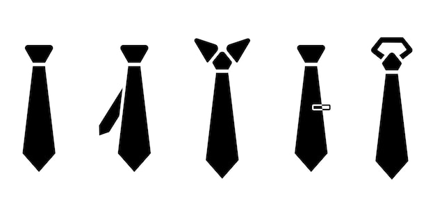 Necktie simple icon for logo Tie vector illustration in business style