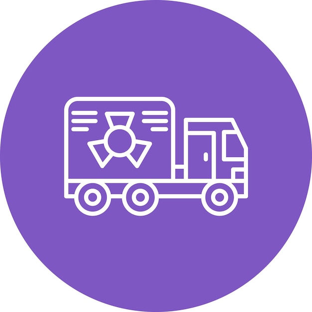 Neclear Vectorbeeld van het icoon van de vrachtwagen Kan worden gebruikt voor Vervuiling