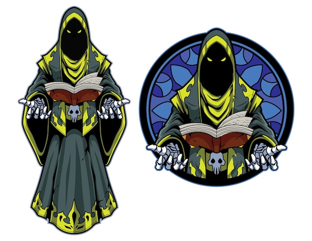 Vector necromancer magere hein vector logo