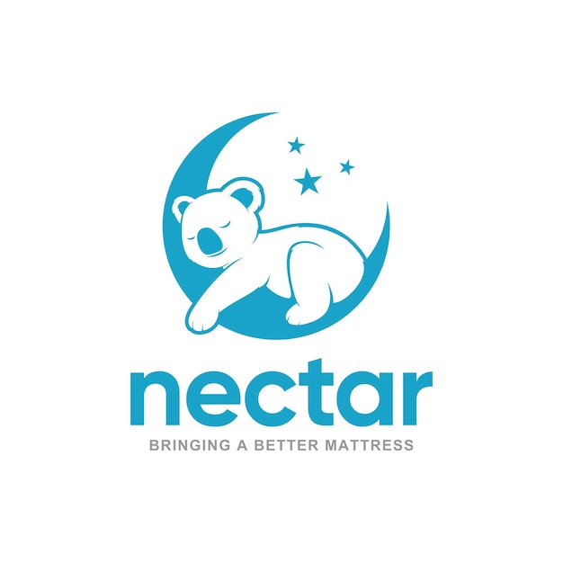 Nectar matras comfortabel logo-ontwerp