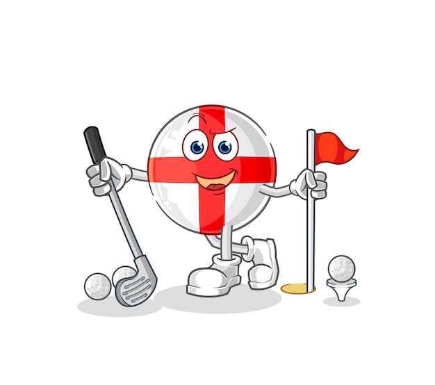 Nederland golfen vector stripfiguur