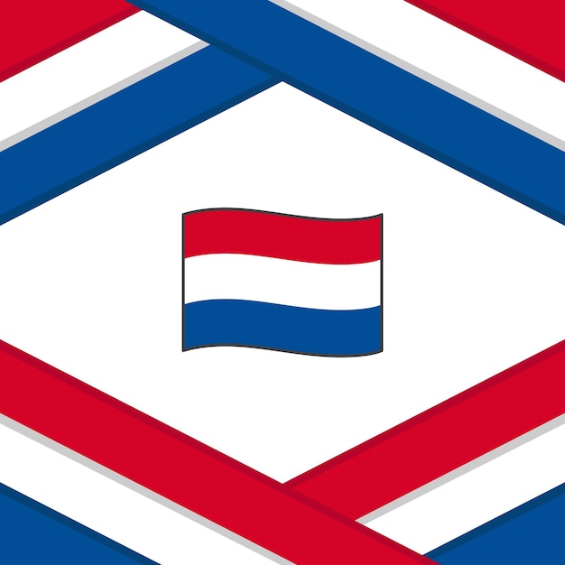 Nederland Vlag Abstracte Achtergrond Ontwerpsjabloon Nederland Onafhankelijkheidsdag Banner Social Media Post Nederland Sjabloon