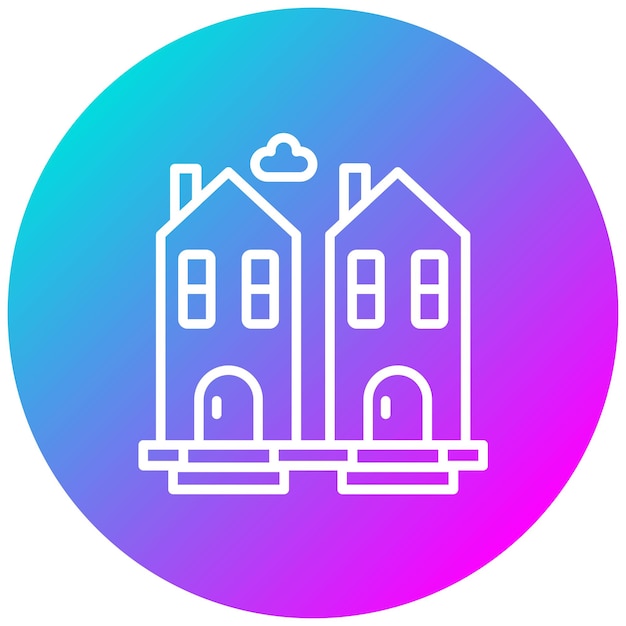 Nederlands huisvector-icon kan worden gebruikt voor Type of Houses-iconset