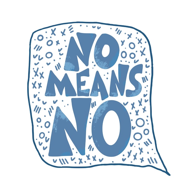 Nee betekent geen aanhaling Vector illustratie