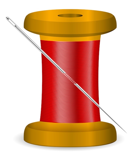 Vector needle and thread spool