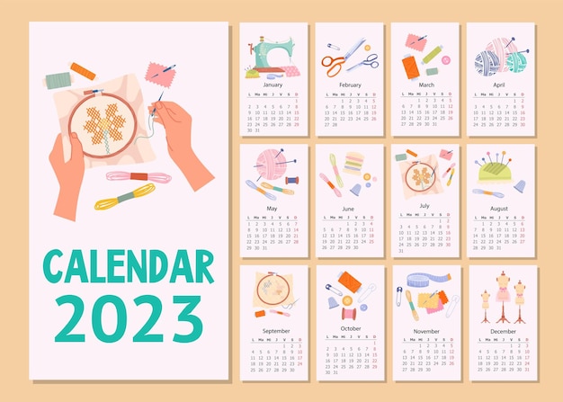 Набор календарей для рукоделия