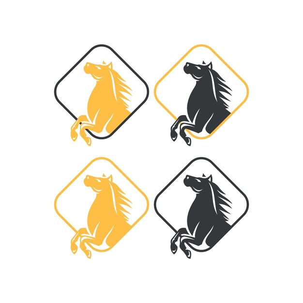 negatieve afbeelding van paardenset-logo