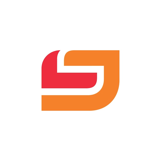 Negatieve ruimte Letter S Vector Logo sjabloon