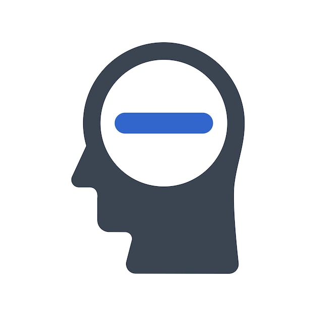 Negative mind icon