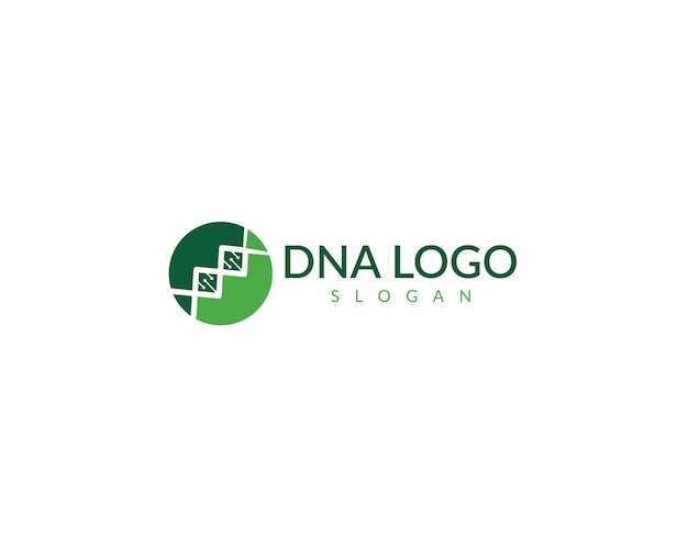 Icona del logo del dna dello spazio negativo per il vettore del marchio e modificabile