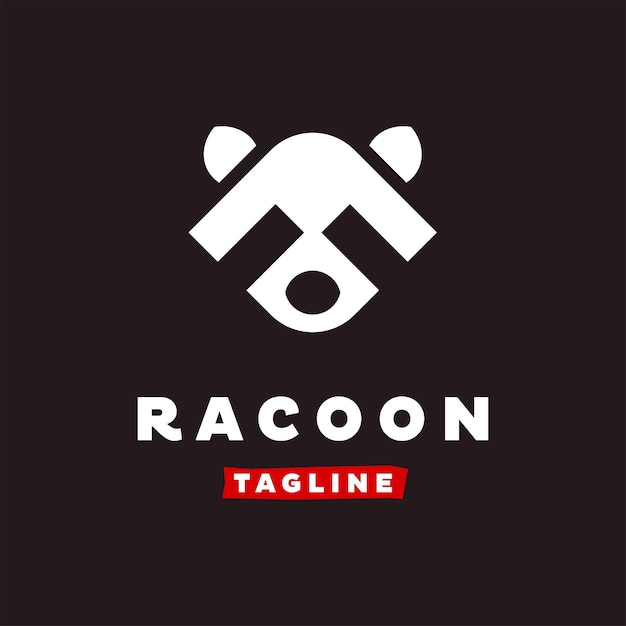 Negative space racoon