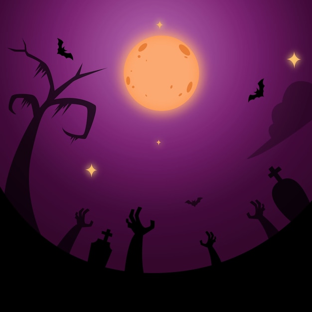 Vector negende halloween achtergrond