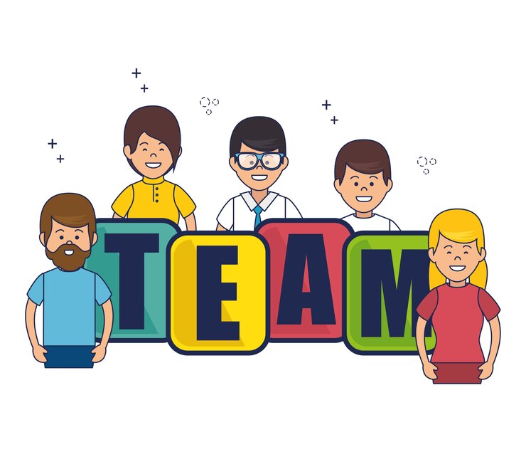 वेक्टर negotiation team work flat icons