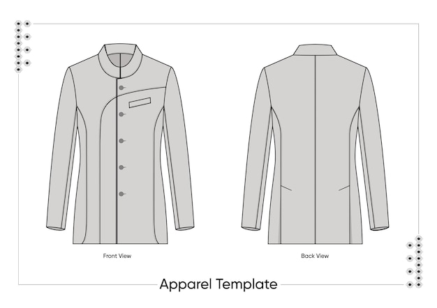 Nehru Jackets vector illustrations