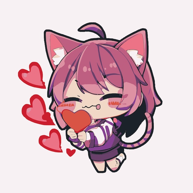 Cute Chibi Cat Girl Icon