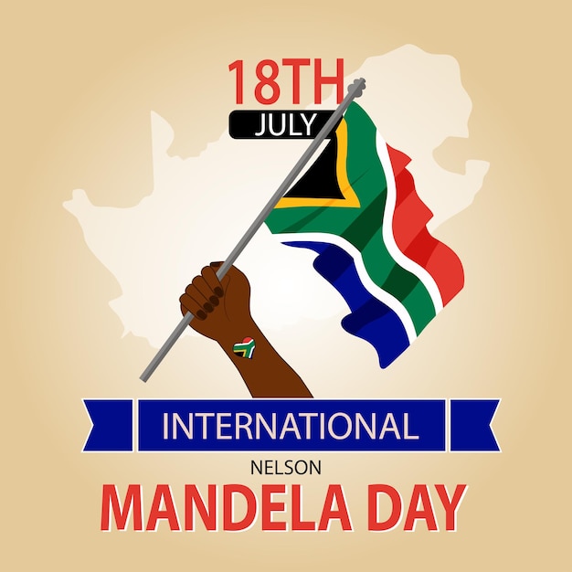 Vector nelson mandela day