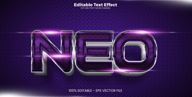 Vector neo editable text effect in modern trend style