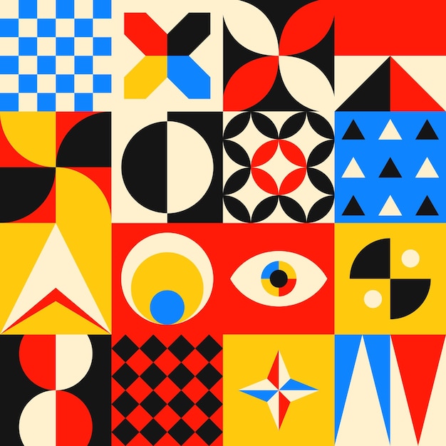 Neo Geo stijl geometrische patroon vectorillustratie