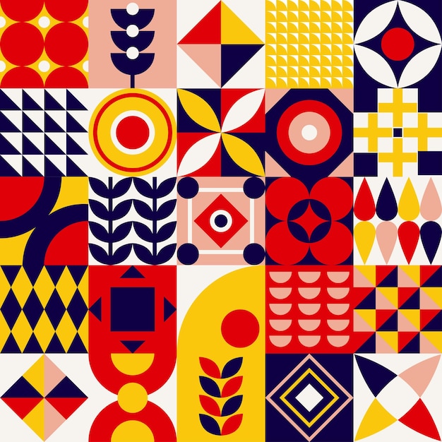 Neo geometric background Great design element for  patch pattern for fabric or poster