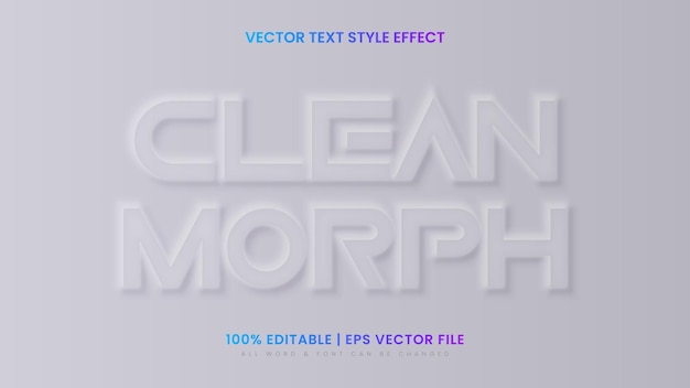 Neo morphism glass 3d text style effect. editable illustrator text style.