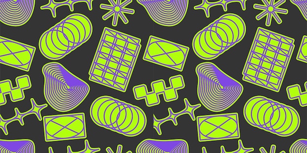 Vector neo y2k vector seamless pattern backgrounds