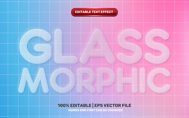 Neomorphic neomorphisme 3d wit glas transparant modern toekomst bewerkbaar teksteffect