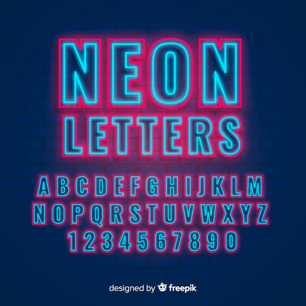 Neon alfabet