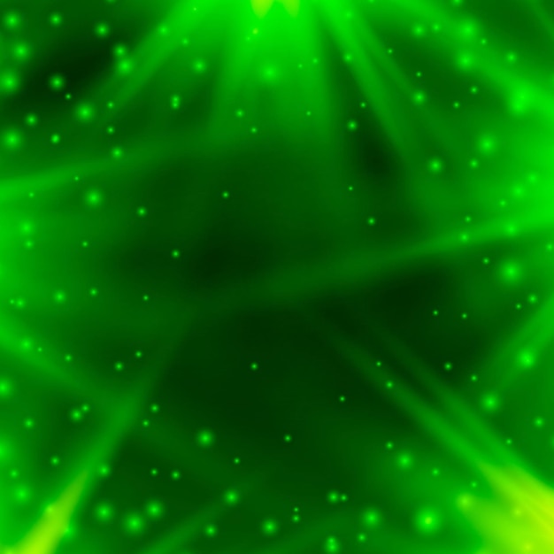 Vector neon background of green with rays of light. vector illustration