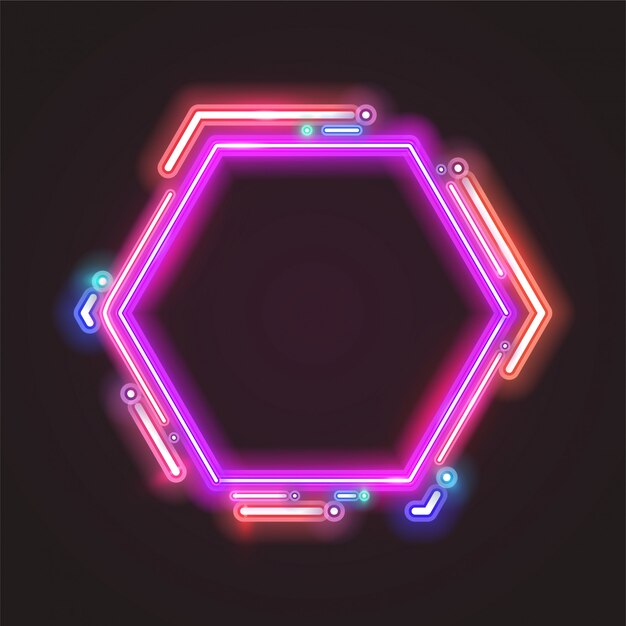 Neon banner sjabloonontwerp.