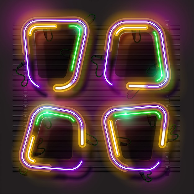 Neon banner sjabloonontwerp.