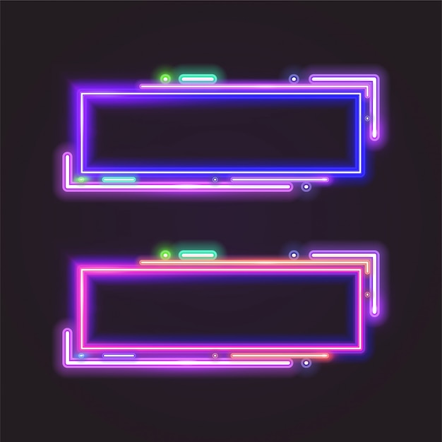 Neon banner sjabloonontwerp.