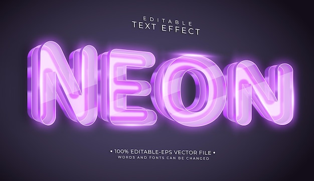 Neon bewerkbaar teksteffect op de muur