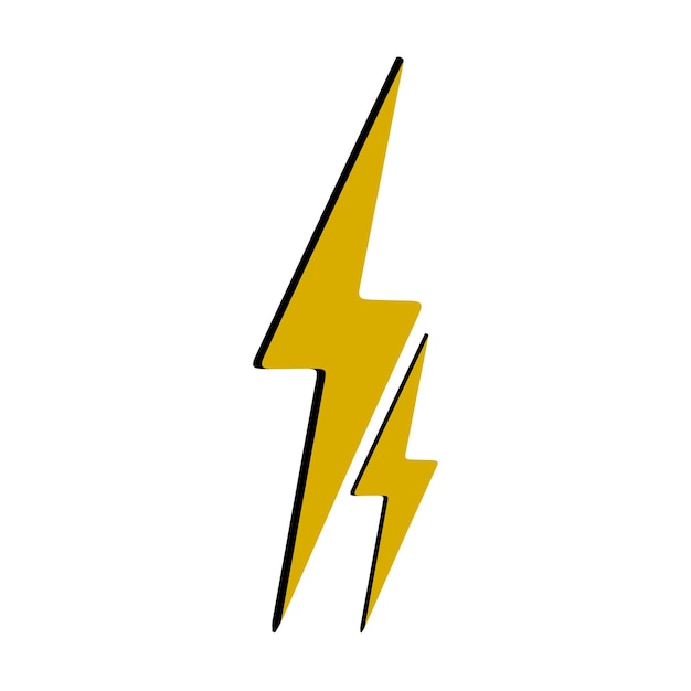 Neon bliksem flits icoon Lightning Bolt Icons Neon donder bolt teken elektrische ontlading