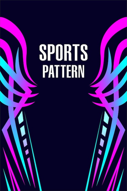 Vector neon blue and magenta abstract sports pattern achtergrond