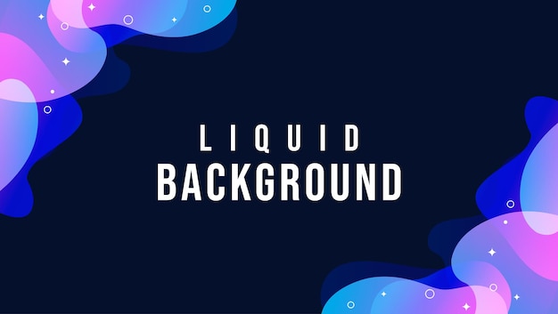 Vector neon blue background with liquid border