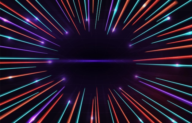 Vector neon burst background