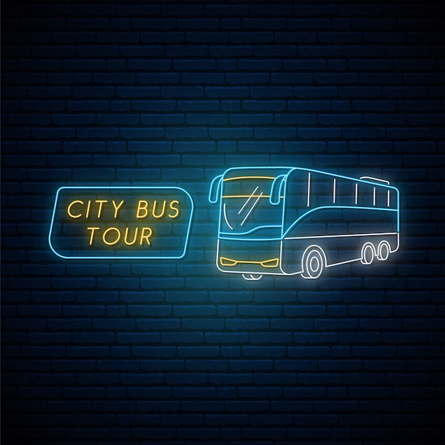 Neon bus sign.